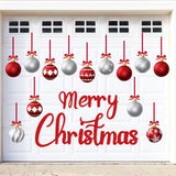 90shine 32PCS Christmas Garage Door Decorations Magnets - Merry Xmas Ball Holiday Refrigerator Fridge Kitchen Decor(Red, Silver) 90shine