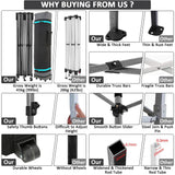 COBIZI 10x20 Pop Up Canopy with 6 Sidewall,Heavy Duty Canopy UPF 50+ All Season Wind Waterproof Commercial Outdoor Wedding Party Tents for Parties Canopy Gazebo with Roller Bag(10 x 20 ft Gray) COBIZI