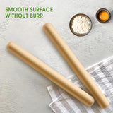 LorisArm 12-inch Wooden Rolling Pin for Baking, French Wood Rolling Pin Wood Kitchen Dough Roller for Fondant, Pizza, Pie, Cookie and Pastry LorisArm