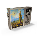 MyPuzzle Saguaro National Park: Desert Daybreak, Vintage Poster - Premium 100 Piece Jigsaw Puzzle for Adults MyPuzzle.com