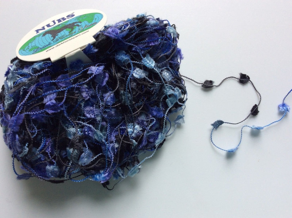 Purple, Blue, Black, Grey Butterfly Yarn - Dark Horse Nubs #65, 20 Gram, 71 Yards Dark Horse Yarns