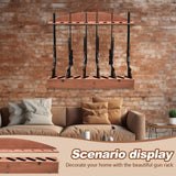 Wenqik Gun Rack with Lockers 10 Gun Holders Solid Pine Wall Mounted Gun Storage Rack Rifle Rack for Home or Garage Safe Hunting Gun Storage Choose Wenqik
