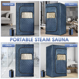 Portable Steam Sauna, Sauna Box for Home, Personal Sauna Tent with 3 L Steamer, 149°F, 9 Levels, Folding Chair, UV Atomization, Cycling Timer,72''X36''X36'' Sunakie