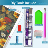 TOPMCYSG Sunflower Diamond Art Kits for Adults,Flowers Butterfly 5D Diamond Painting Kits for Beginners,DIY Round Full Drill Diamond Dots Paintings Picture Gem Art Crafts for Home Wall Decor 12x16 in TOPMCYSG