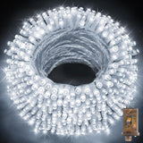 KNONEW 403ft 1000 LED String Lights Outdoor Christmas Lights 8 Modes & Timer Fairy Light Plug in Waterproof LED String Lights for Xmas Yard Tree Wedding Party Holiday Decorations (Cool White) KNONEW