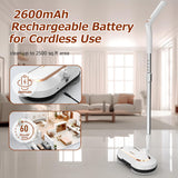 Electric Mop, AlfaBot S2 Cordless Spin Mop for Floor Cleaning, with LED Headlight and Sprayer/400ML Big Tank/60 Mins Runtime, Lightweight Floor Scrubber for Hardwood Floors, Tile, Laminate AlfaBot