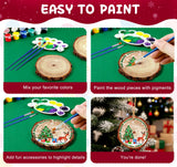 Timburst Wooden Crafts to Paint-Glow in The Dark, 20 Pcs Wood Slices, Wooden Painting Crafts for Kids, Kids Activities Creative Art Set for Birthday Christmas Timburst