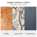 HULALA HOME Printed Fabric Manual Recliner, Traditional Push Back Recliner Armchair with Adjustable Backrest & Footrest, Comfy Upholstered Lazyboy Single Sofa with Nailhead Trim, Damask Floral HULALA HOME