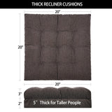 HAVARGO Recliner Cushions for Elderly, 20x20x5 Inch Thick Chair Cushion Patent Design Soft Tufted Dual Layer Booster Seat Cushions for Seniors Recliner Risers Taupe 1P HAVARGO