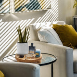 DEAMACE Wood Riser for Decor, 2 Pack Wood Pedestal Stand for Display, Round Wooden Tray for Kitchen Counter, Wooden Pedestal Stand for Plant Pot Indoor DEAMACE