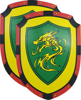 Adventure Awaits! - 2-Pack - Handmade Wooden Toy Dragon Shield - Handmade - Lightweight Wood Toy Shield Set for Outdoor Play Adventure Awaits!