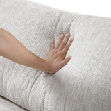 Lexicon Modular Sectional Sofa for Living Room, Textured Microfiber Armless Chair with Pillow, Units of Modular Sectional Couch, Upholstered Chair for Customizable Sectional Sofa Couch, Beige Lexicon