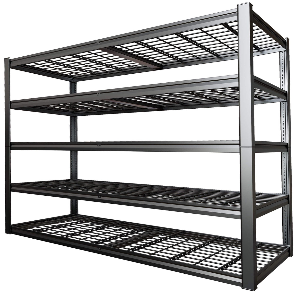 PMKES 67" Wide 5-Tier Garage Shelving Unit, 67" W x 24" D x 84" H, Heavy Duty Garage Storage Shelves,3500 LBS Capacity, Industrial Adjustable Shelves for Basement Warehouse PMKES