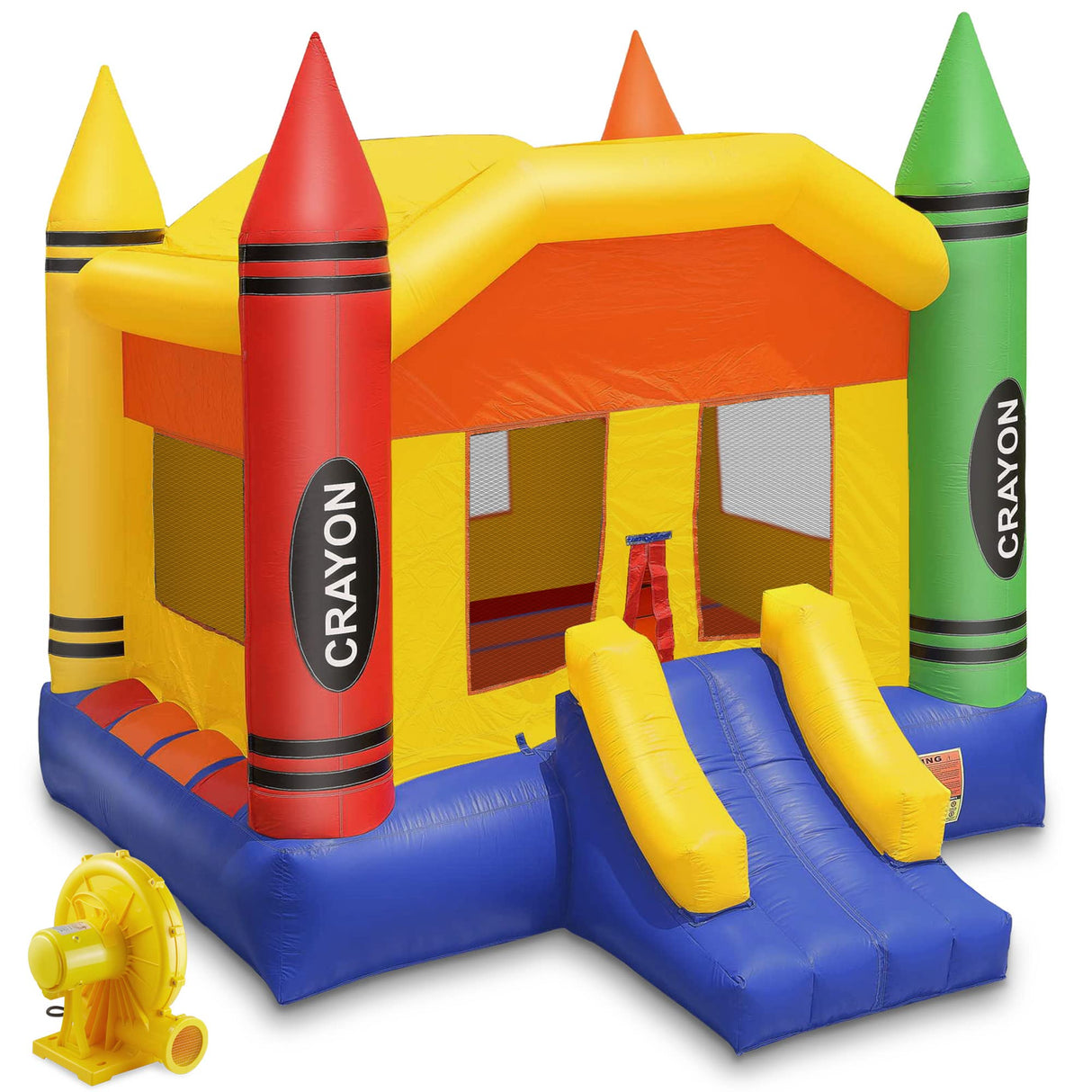 Cloud 9 Commercial Grade Crayon Castle Bounce House with Blower - 100% PVC 17' x 13' Inflatable Bouncer Cloud 9