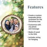 Let's Make Memories Personalized Photo Christmas Ornament - Christmas Decor - Customize Photo - Christmas 2023 Keepsake Ornament - Oval Let's Make Memories