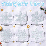 Oudain 6 Pieces Metal Snowflake Ornaments Christmas Galvanized Snowflake Hanging Ornament Farmhouse Snowflake Tree Hanging Decoration for Xmas Winter Party Decor, 5.12 Inch, Silver Oudain