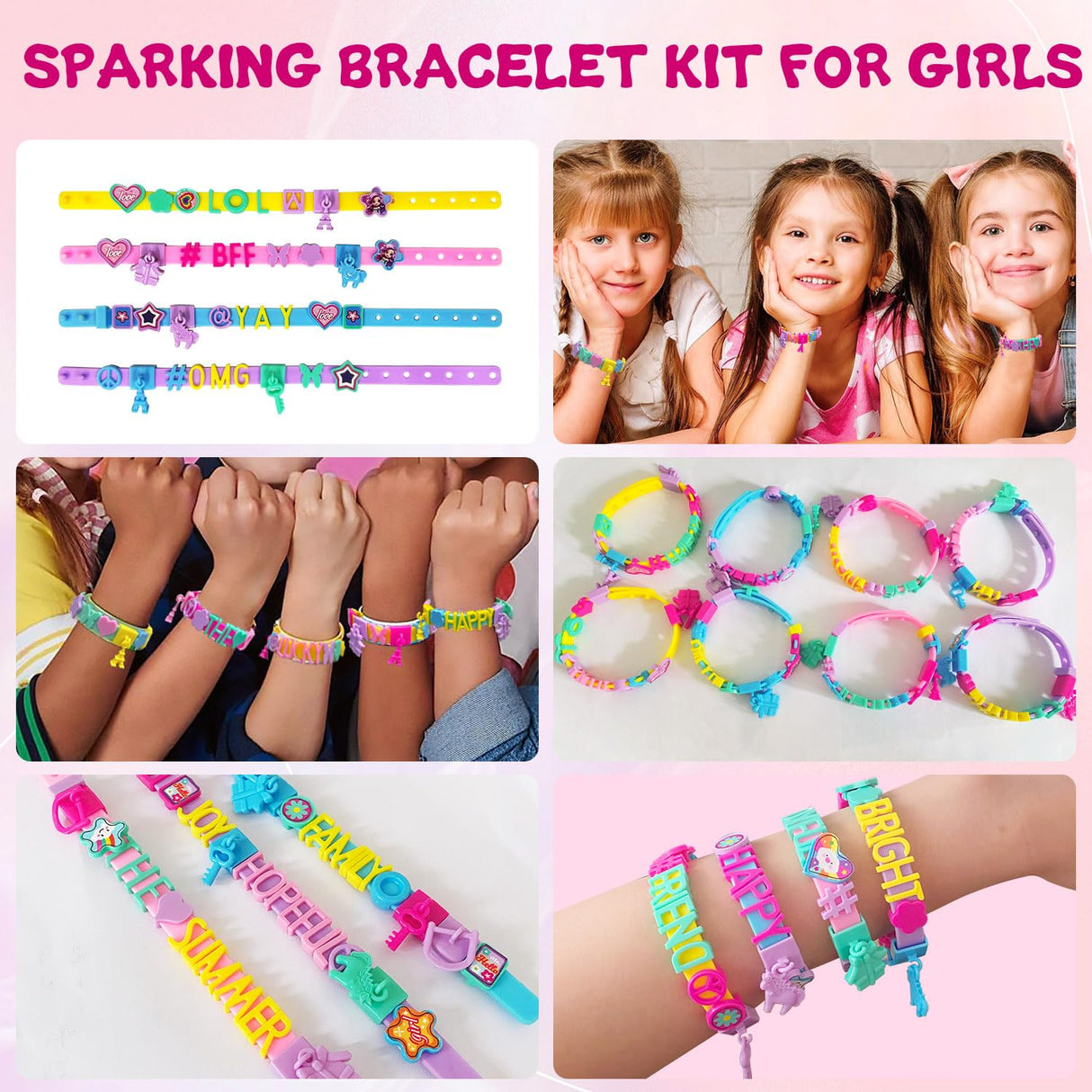 Dupamind Art & Craft Kits for Kids, DIY Friendship Bracelet Making Kit for Girls, Jewelry Making with Charm & Stickers, Birthday Gifts for Ages 8-12, Toys for Ages 5, 6, 7, 8, 9, 10, 11, 12 Years Old Dupamind
