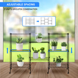 Healsmat Heavy Duty 4-Tier Shelving Units Adjustable, Wire Shelf with 800 lbs Capacity (200 per Shelf), 24" D x 14" W x 47 "H, Black, 4 Levels, Storage Shelf with Wheels & Leveling Feet HealSmart