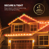All-Purpose Holiday Light Clips [Set of 400] Christmas Light Clips, Outdoor Light Clips - Mount to Shingles & gutters - Works with Mini, C6, C7, C9, Rope, Icicle Lights - No Tools Required - USA Made SEWANTA