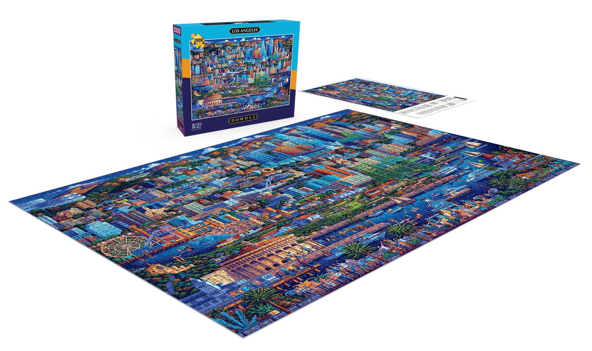 Buffalo Games - Dowdle - Los Angeles - 2000 Piece Jigsaw Puzzle for Adults Challenging Puzzle Perfect for Game Nights - Finished Size 38.50 x 26.50 - WoodArtSupply