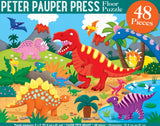 Dinosaurs Kids' Floor Puzzle (48 Pieces) (36 inches wide x 24 inches high) PETER PAUPER PRESS