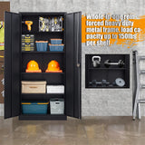 STANI Garage Storage Cabinet, Metal Storage Cabinet with 4 Adjustable Shelves, 71" Steel Lockable File Cabinet, Locking Steel Storage Cabinet for Office,Home,Garage,Gym,School STANI