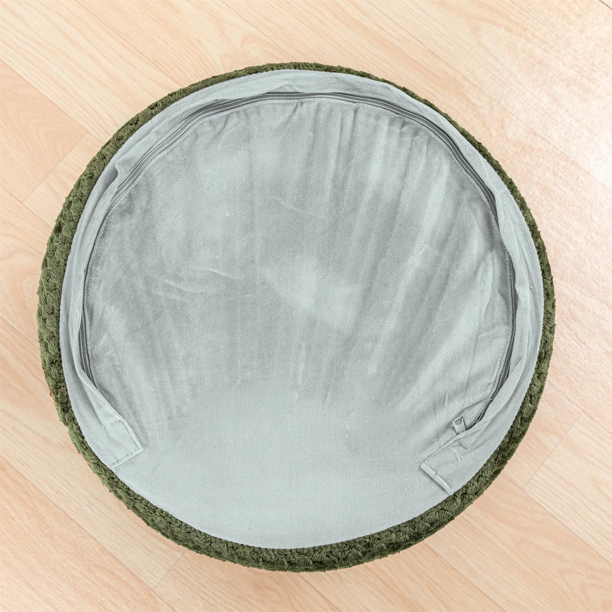 Ottoman Foot Rest Stuffed Round Boho Floor Poof Seating Armchair Foot Stool Floor Cushion Bean Bag Pouf Ottoman 18x18x14 Inch Forest Poofieotto