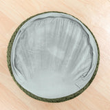 Ottoman Foot Rest Stuffed Round Boho Floor Poof Seating Armchair Foot Stool Floor Cushion Bean Bag Pouf Ottoman 18x18x14 Inch Forest Poofieotto