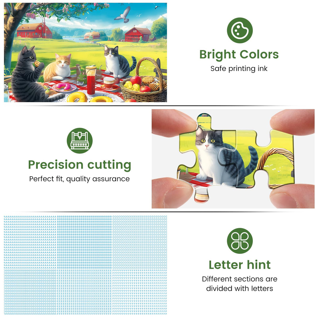 Jigsaw Puzzles 500 Pieces for Adults, Adult Puzzles Cat Puzzle Games Pieces Fit Together Perfectly Difficult Puzzles for Adult Children Elderly Challenging 20.5 * 15IN WSCXSC