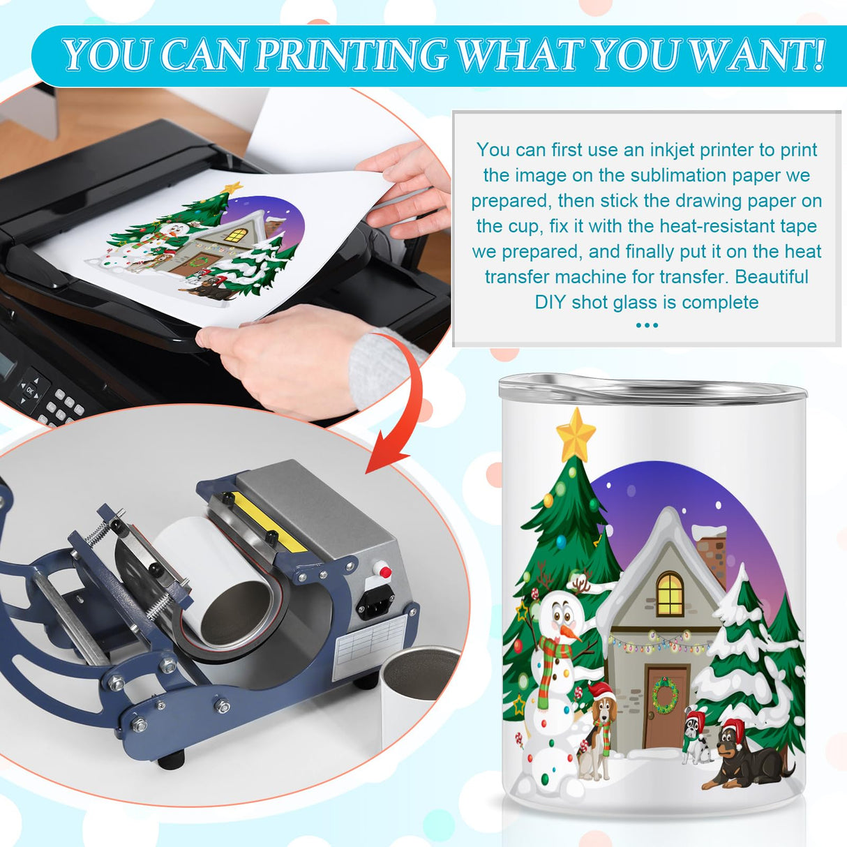 Ninehaoou 12 Set 3oz Sublimation Shot Glasses Blank Mini Tumbler Shot Glass with Straw and Lid Stainless Steel Cups with Heat Transfer for Spirits Lovers Birthday Christmas Gift(White) Ninehaoou