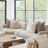 MIULEE Pack of 4 Decorative Textured Boucle Throw Pillow Covers 18x18 Inch Neutral Accent Solid Pillow Cases Soft Couch Cushion Covers for Modern Farmhouse Boho Chair Sofa Bed Livingroom Home Decor MIULEE