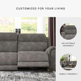 Signature Design by Ashley Next-Gen DuraPella Faux Leather Zero Wall Power Reclining Sofa with USB, Slate Gray Signature Design by Ashley