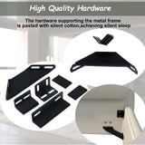 SmartEdge King Size Cloud Bed Frame with Oversized Soft Velvet Thick Headboard, Modern Luxury King Size Upholstered Platform Bed, Elegant Design Soft Bedframe, No Box Spring Needed, Cream SmartEdge