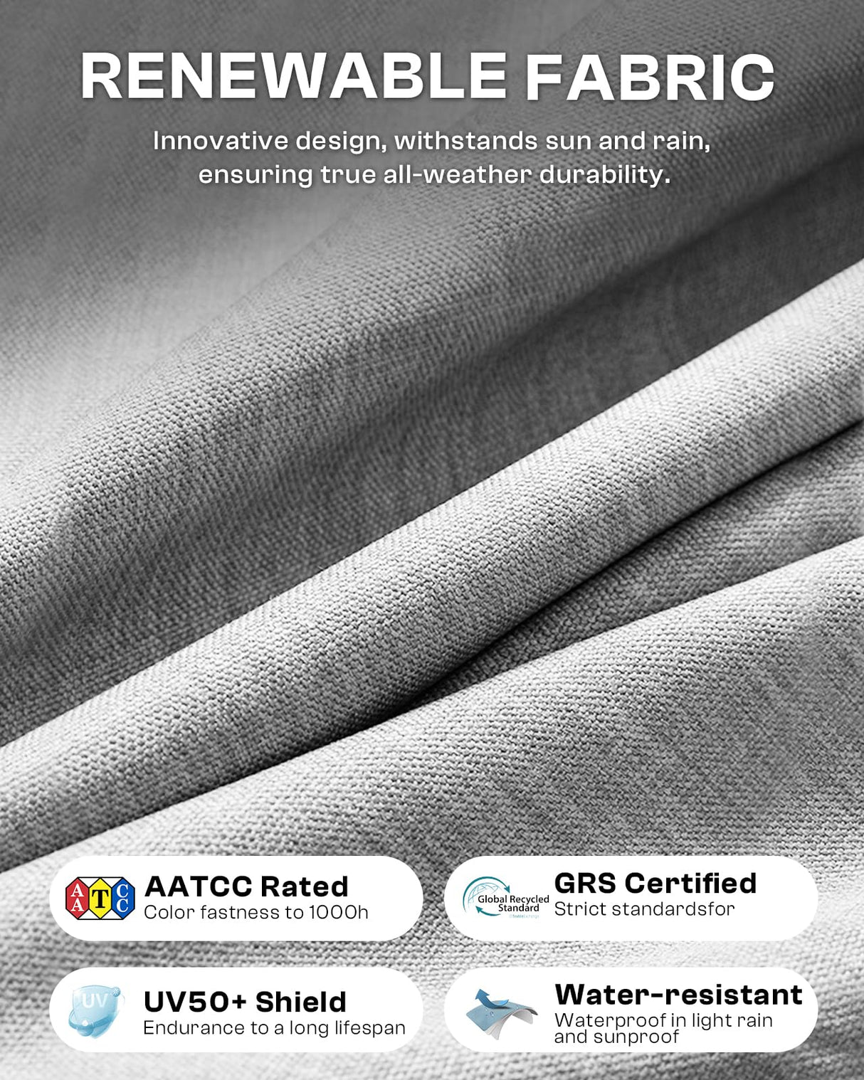 Oasbira Aluminum Outdoor Patio Furniture Set 4 Piece, Oversized Patio Conversation Sets Widened Armrest & Ultra-Thick Cushions, Deep Seating Modern Sectional Furniture for Backyard, Porch, White Oasbira