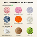 Caydo Electric Yarn Winder Pro, 10oz Large Automatic Ball Winder for Crocheting, Dual-Spring Strong Tension Stepless Speed Yarn Cake Roller Spinner, Ideal Present for Crochet Lovers(Blue) Caydo