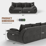 Hobestluk Sofa Couches 2-Seater Modular Sectional Sofa, 89''Comfy Loveseat with Throw, Deep Seat Small Sofa for Small Space, Memory Foam Sectional Couches for Living Room, Office, Apartment Hobestluk