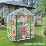 Walk in Greenhouse, 65x39x81 inch Green House for Plants, Include Greenhouse Kit and Greenhouse PVC Cover, Portable Greenhouses for Outdoors Winter MOFEEZ