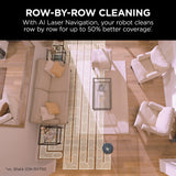 Shark AV2001 AI Robot Vacuum with Self-Cleaning Brushroll, Object Detection, Advanced Navigation, Home Mapping, Perfect for Pet Hair, Compatible with Alexa, Gray Shark