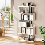 YITAHOME Tall Bookshelf Modern Book Shelf 6 Tier Bookcase, Open Display Storage Rack Shelves for Living Room/Bedroom/Home/Office/Kitchen, White YITAHOME