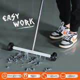 HORUSDY 17-Inch Rolling Magnetic Sweeper with Wheels | Adjustable Handle | 8.8-Pound Capacity Heavy-Duty Magnet to Pick Up Nails HORUSDY