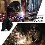 Jecery 2 Pcs Welding Helmet Cover and Helmet Bib Set, Welding Accessories with Press Fit Seal for Neck Protection, Fits Most(Black) Jecery