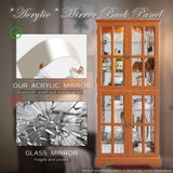 Eyisean Lighted Display Curio Cabinet 69" H China Cabinet with 4 Glass Doors, 6 Shelves, Freestanding Glass Display Cage Wine Cabinet Storage Rack for Bar and Liquor Storage (Dark Oak) Eyisean