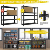 FATIGOS 72''H Garage Shelving Heavy Duty Storage Shelves 3500LBS Metal Garage Storage Shelves Adjustable Metal Shelf, Heavy Duty Storage Rack for Basement Warehouse 24" D x 47" W x 72" H FATIGOS