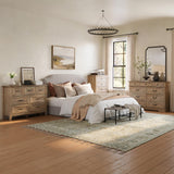 LINSY HOME Dresser for Bedroom, Long Dresser with 7 Drawers, Wood Chest of Drawers with Metal Handles, Ideal for Living Room, Entryway and Hallway LINSY HOME