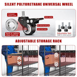 AIRAJ 60” W Storage Shelves Heavy Duty | 5 Tier Wire Shelving | 3500 LBS Metal Shelving | Garage Shelving Units and Storage | Rolling Wire Rack with Wheels | Adjustable Layer Height | 60”W×24”D×72” H AIRAJ