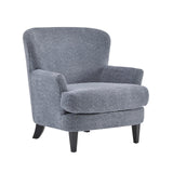 Christopher Knight Home Winnie Boucle Upholstered Wingback Accent Chair and Ottoman Footrest, Living Room Lounge Chair and Ottoman Set, Bedroom Comfy Reading Chair with Footrest Stool, Dusty Blue Christopher Knight Home