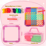 Weaving Loom Kit Toys Crafts Arts and Crafts for Girls Ages 6-8-12 Potholder Loops Toys for Girls and Adults - Knitting Loom Set Pot Holder Weaving Kits and Birthday Gifts for 7 9 10 11 Years Old ZMMB