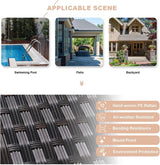 Kullavik 12 Pieces Outdoor Patio Furniture Set PE Wicker Rattan Sectional Sofa Patio Conversation Sets,Sand Kullavik