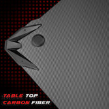 Homall Gaming Computer Desk with Carbon Fiber Surface, Gaming Table Z Shaped Pc Home Office with Cup Holder&Headphone Hook(55 in, Black) Homall