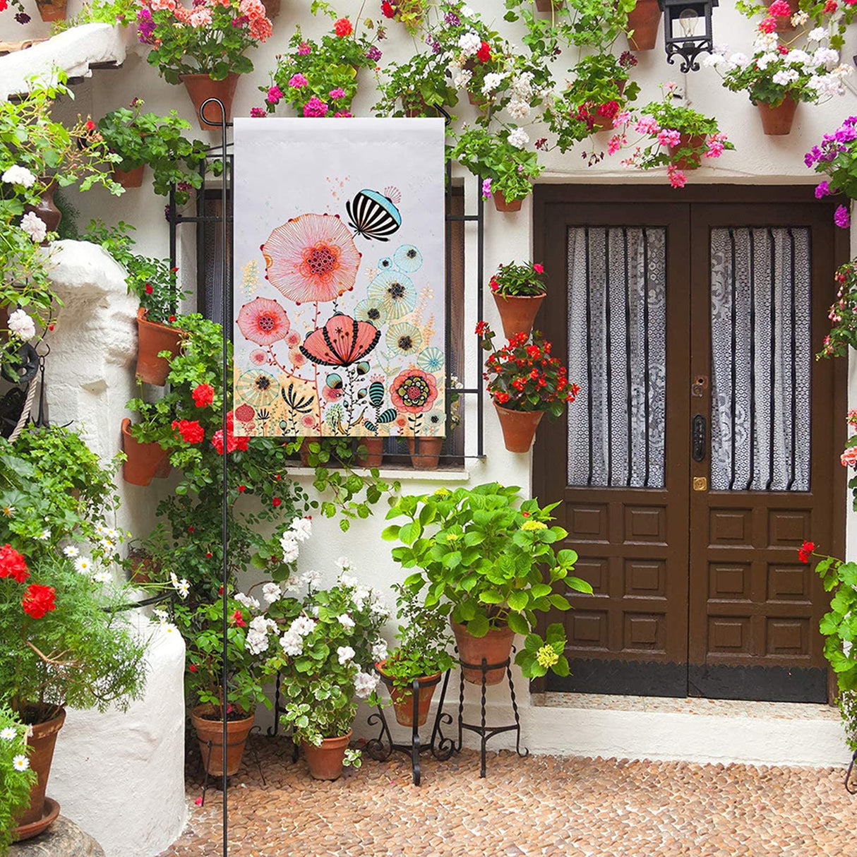 DEAYOU 36 Pack Sublimation Blank Garden Flags, DIY White Lawn Flags Polyester Banners for Outdoor, Courtyard, Party, Home, School, 12" x 18" DEAYOU